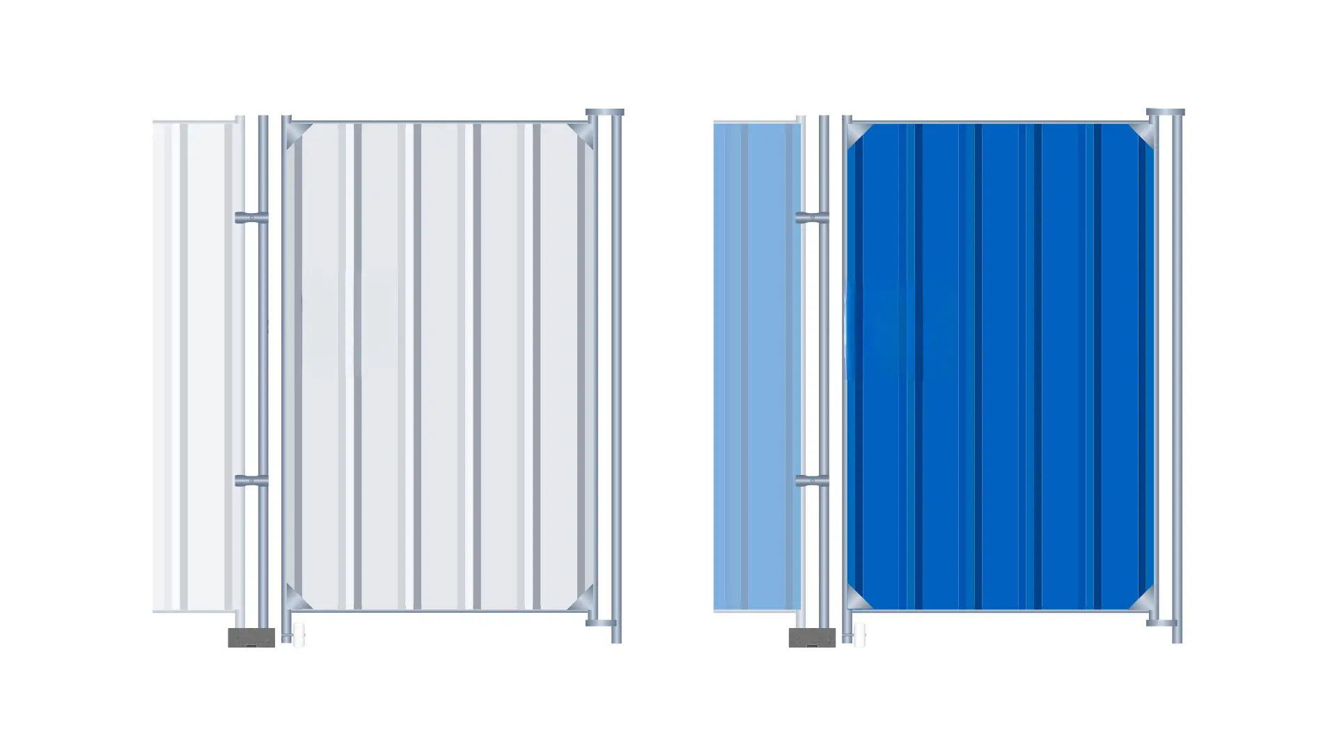 Furtka pełnego ogrodzenia budowlanego