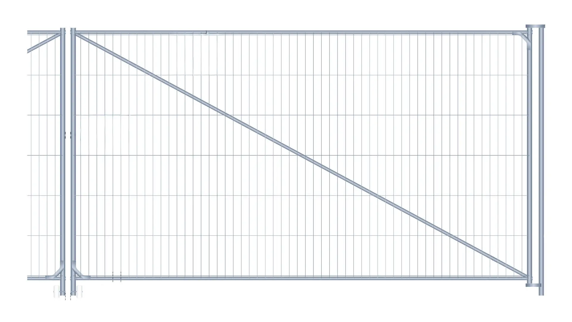 Brama ogrodzenia ażurowego budowlanego - 2 skrzydłowa