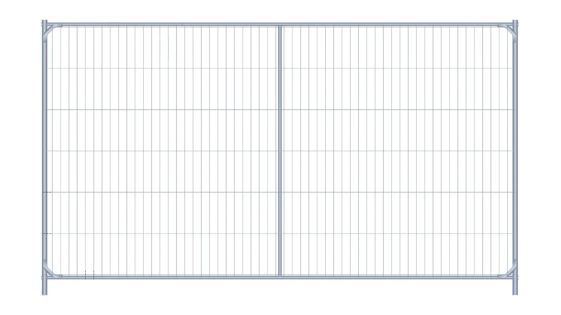 Ogrodzenie ażurowe budowlane - Strong Standard Wzmocniony Pion + Narożniki